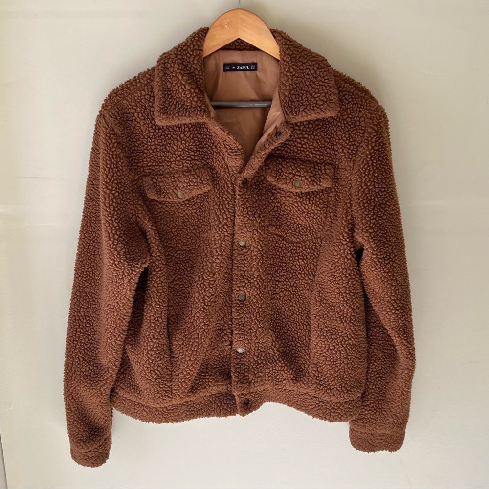Zaful Sherpa Jacket Buttons